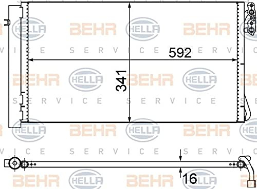 BEHR HELLA SERVICE 8FC 351 302-624 Kondensator, Klimaanlage