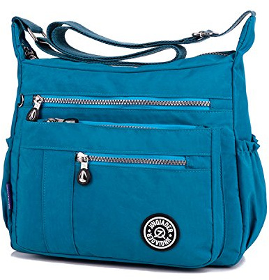 MeCooler Umhängetasche Leichter Messenger Bag Kuriertasche Damen Lässige Sporttasche Wasserdicht Taschen Schultertasche Mode Reisetasche