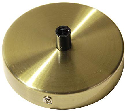 Baldachin 100 x 20 mm aus Edelstahl Altmessingfarben mit Befestigungsmaterial Deckenbaldachin Deckenrosette Vintage
