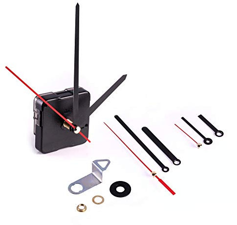 edi-tronic Quarzuhrwerk schleichend mit 3 Aluzeigersätzen Quarz Uhrwerk Alu Zeiger 1.5V AA Batterie