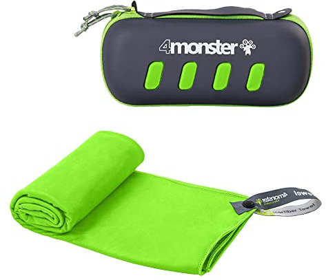 4Monster Mikrofaser Handtücher in 5 Farben, Saugfähiges Sporthandtuch Ultra Leicht, Schnelltrocknendes Reisehandtuch für Fitness Sport Sauna Yoga Reisen
