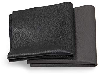 Lederstücke - Variierende Lederbündel in verschiedenen schwarzen Farbtönen, Leder Zuschnitt, Extra Große Stücke, Hochwertig zum Nähen, Lederverarbeitung, Basteln, Beziehen, Deko, 1Kg - min. DIN A6