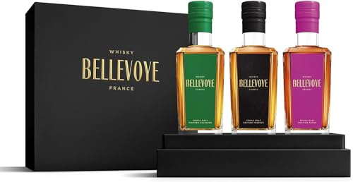 BELLEVOYE - Triple Malt - Coffret Degustation - Prestige - 3 x 20 cl de Whisky Français