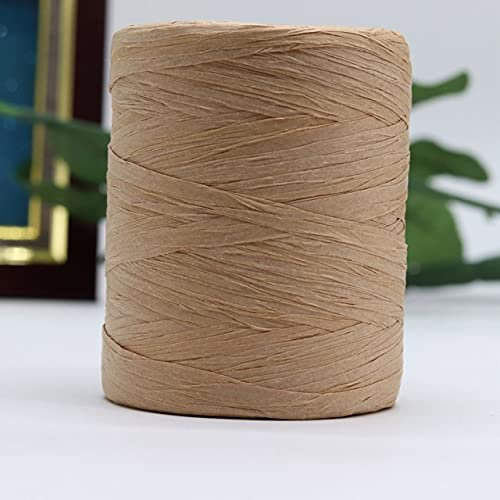 JUJING Bast Garn zum Häkeln Bast Tasche 180M Mode Sommer Hand Strickgarn Stroh Sonnenhut für Dame Mädchen