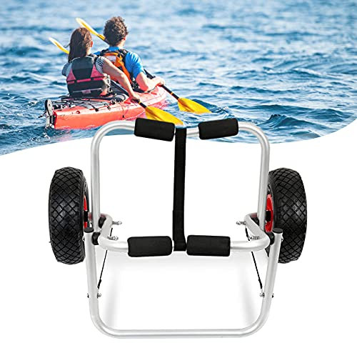 ZhiLianZhao Carretilla Plegable de Transporte Kayak, Carro Kayak Desmontable, Montaje Rápido, para Canoa, Tabla Surf, Barco Plegable, Carro Surf, Remolque Barco