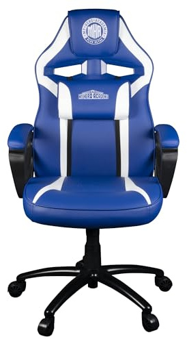 Konix My Hero Academia Chaise de Bureau Gaming - Inclinaison siège 15° - Cuir polyuréthane Lisse - Bleu et Blanc