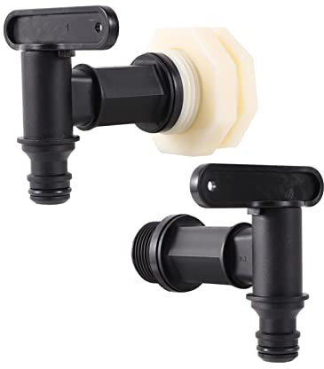 Anschlussstecker 3/4 Gewindekunststoff Ibc. Tank Wasserhahn Garten Bewässerung Schlauch Montageventil Aquarium Aquarium Tank Ersatzventil Wassersteuerungsschalter (Color : Valve)