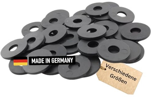 Screws4Bikes | 25x M8 | Unterlegscheibe DIN9021 Kunststoff groß | schwarz