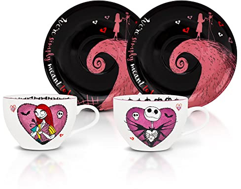 The Nightmare Before Christmas Disney Bone China Teacup and Saucer | Set of 2