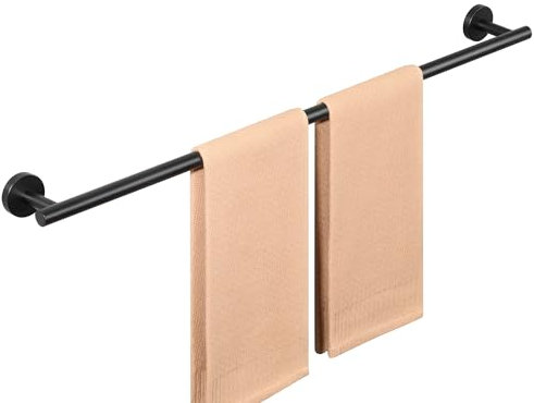 SAYAYO Handtuchhalter Schwarz 80CM Gästehandtuchhalter Wandmontage Edelstahl Handtuchstange Badetuchhalter für Badezimmer und Küche, EGKN2301FT-800-B