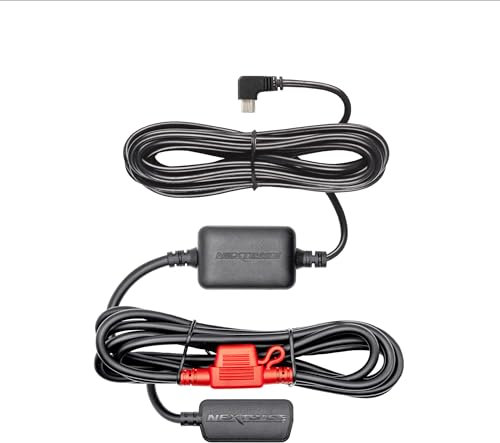 Nextbase Hardwire Kit OBD - Compatible with Series 2 Nextbase Dash Cam Range (Not Piqo Compatible) - 5 Metres Long, 90° Connector, LED Indicator - Easy Alternative to Dash Cam Hardwire Kit