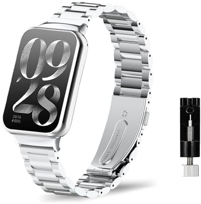 ZoRoll Armband für Samsung Galaxy Fit 3, Edelstahl Metal Ersatzarmband