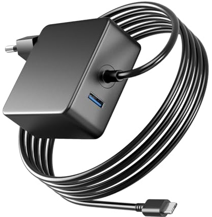 Basicvolt USB C Ordinateur Portable Chargeur 90W pour ASUS Chromebook Vivobook Zenbook with 5V 2A USB Socket