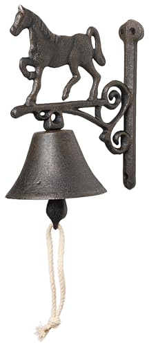 Glocke Gusseisen Wandmontage Türglocke Gartenglocke (Pferd (16 x 10 x 20 cm)
