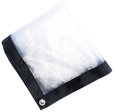 SRHIMEOS 2x3 Telone Trasparente Esterno, Telo Impermeabile Esterno con Occhielli, Teloni Trasparenti in PVC per Gazebo, Telone Rinforzato Occhiellato, Telo Protettivo per Serra