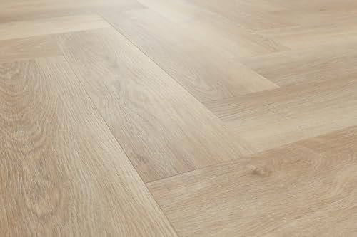 Hochwertiger Dearwood Herringbone Klick-Vinylboden - 5mm/0,55mm - Stoßfest, Wasserdicht, Langlebig - 1,402 m²/Paket für Wohnzimmer, Küche, Bad