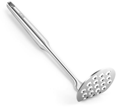 SAVORLIVING Kleiner Kartoffelstampfer, Kartoffel stampfer Edelstahl mit dickem Griff, Einteiliges Tiny Potato Masher für Kartoffelpüree,Obst und Gemüse,Spülmaschinengeeignet