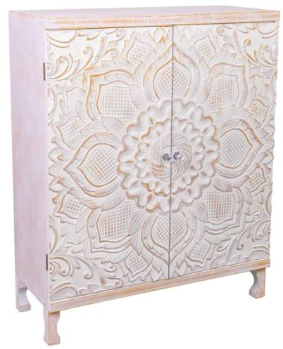 WANDERLUST DECO Armario de Madera de 2 puertas