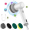 Electric Cleaning Brush Scrubber, Power Spin Scrubber Cordless with 2 Speed, Handhold Electric Spin Scrubber for Floor and Cars, Power Scrubber with 3 Replaceable Brush Heads for Kitchen,Bathroom