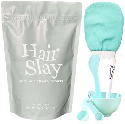 Polvo de depilación, ingredientes naturales, polvo de depilación corporal, polvo de afeitado no irritante, kit de cuidado corporal suave para una piel suave y frita, removedor instantáneo de vello
