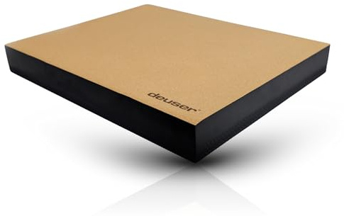 Deuser Balance Pad aus TPE mit nachhaltiger Korkbeschichtung, rutschfest, fördert Gleichgewicht und Core-Training zuhause und unterwegs, Balanceboard für Fitness, Yoga und Rehabilitationstraining