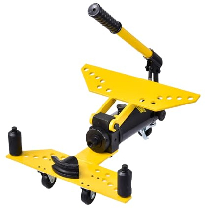 Iouyjiu Strumento per piegatrice per tubi flessibili, gancio per tubi | Strumento di piegatura per tubi manuali pesanti 6T - Macchina per piegatura per tubi con 6 matrici, ruote per curve precise