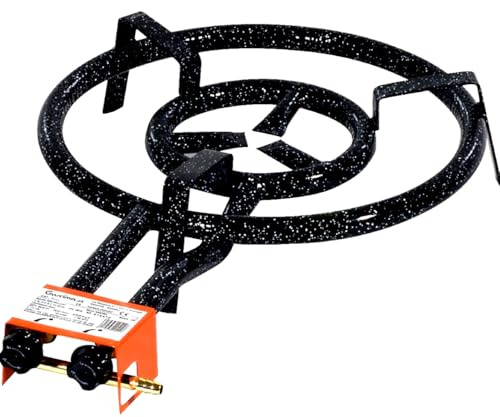 Paella Cooking Set: 40cm Gas Burner Double Ring Burner & Tripod Spanish Food