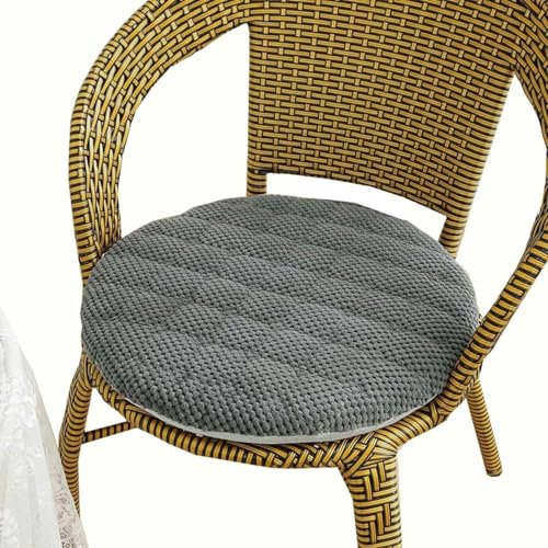 Runde Sitzkissen, 30 cm, Kord, Stuhlpolster für den Außen- und Innenbereich, ideal für Garten, Küche und Esszimmerstühle, bequeme und stilvolle Stuhlauflage, 6 Stück