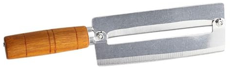 BIUDECO Pelador Cortador Multifuncional de Piña y Caña de Azúcar Acero Inoxidable con Mango de Madera Ergonómico para Cocina y Duradera