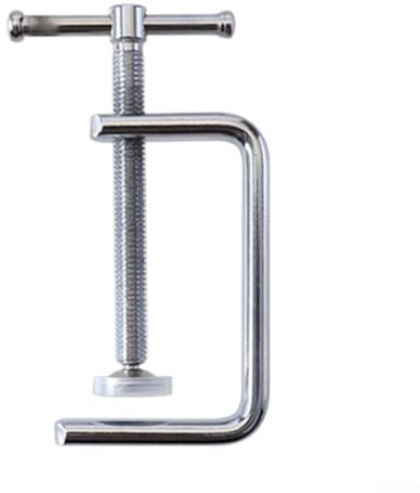 Heavy Duty Steel G Clamp for Woodworking, Carpentry Board Clamping Tool with Rubber Protection, Stable and Uniform Force for Cutting, Drilling, and Fixing Applications (B)