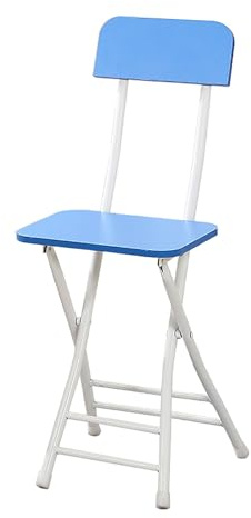 Sgabello da bar pieghevole blu – sedie moderne per interni/esterni, design salvaspazio, pronto all'uso, ideale per balcone, giardino, casa, patio, seduta versatile ed elegante