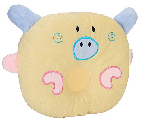 Taidda Oreiller en Forme d'animal, Mignon Cochon de Dessin animé, Protection de la Colonne Cervicale, pour Chat et Chien Dormant, Rose/Jaune/Bleu, 11.8 à 12 Pouces, Fournitures pour Animaux de