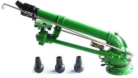 Arroseur agricole, Canon d'irrigation 2 Pouces, système d'arrosage Rotatif à 360° pour Grandes Surfaces — Idéal pour fermes, vergers, plantations de thé et Sylviculture.
