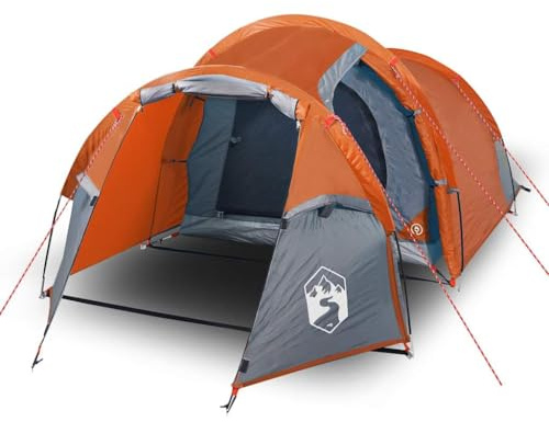 Familien-Campingzelt, Tunellenzelt, wasserdicht, 3 Personen, orange, wasserdicht, 370 x 185 x 116 cm