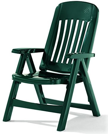 Sieger 828/S Klappsessel Comtesse, Vollkunststoff, smaragdgrün, Grün