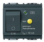 Vimar serie idea - Interruttore magnetotermico differenziale .1 polo+neutro c10 10ma grigio