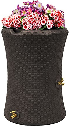 Good Ideas Impressions Nantucket Rain Water Collection Barrel, 50 Gallon