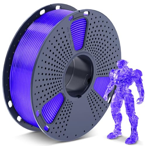 SUNLU PLA Filament 1.75mm Transparente, 3D Drucker Filament PLA 1.75mm +/- 0,02mm, Einfach zu Verwenden, Anfängerfreundlich, Passend Für Sie Meisten FDM 3D Drucker, 1KG Spule. (Transparent Lila)