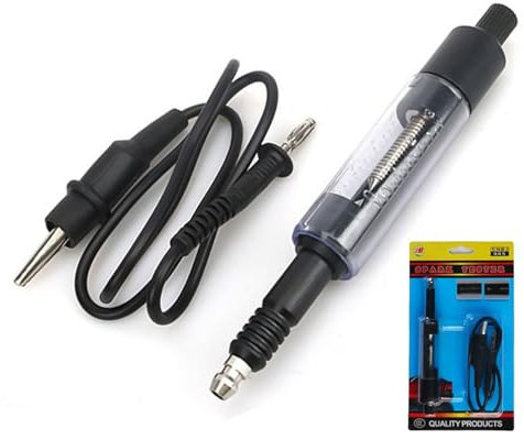 CLKE Zündkerzentester, Zündspulenwerkzeug, Motorkerzentester, für Autos, Motorräder, LKW, Rasenmäher, Schwarz