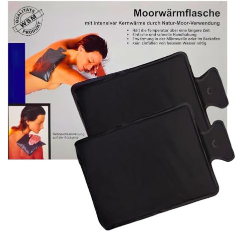 Moorkissen für Mikrowelle, intensive Kernwärme I 2er Set I Tiefenwärme I Wärmetherapie I Fangokissen I Wärmekissen I bei Rückenschmerzen, Bauchschmerzen, Verspannungen I plus Pharma Perle give-away