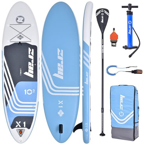 CampSup SUP ZRAY X1 10'2 Aufblasbares Stand Up Paddle Board | 310 x 81 x 15 cm | Surfboard für Einsteiger & Fortgeschrittene mit zubehör | Tragkraft bis 125 Kg