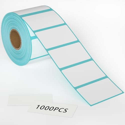 Etichette adesive blu, 1 rotolo da 1000 pezzi, 30 x 20 mm, etichette termiche autoadesive per casa, cucina, ufficio, supermercato, ampio utilizzo