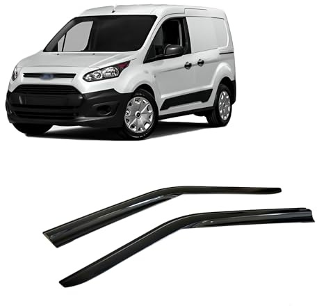 Rumplex Windabweiser Luftabweiser Regenabweiser Seitenfensterabweiser Kompatibel mit Ford Transit Connect 2002-2014 Autofenster Regenabweiser Anklebbare Deflektoren 2 Stück Externe Passform