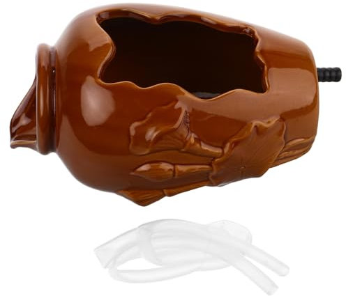 Yardwe Ceramic Jar Wasserbrunnen Für Fische Dekorativer Mit Zirkulierendem Wasser Für Teich Und Garten Kleine Wasserfeatures Für Außenbereiche