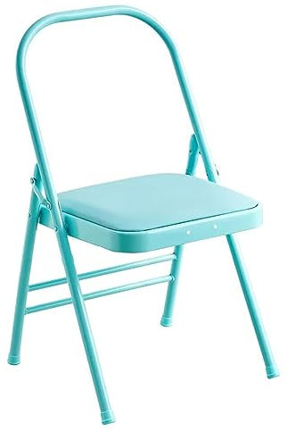 Eqvexd Yoga-Hilfsstuhl, Klappstuhl Aus Metall, Flexibilitäts- Und Krafttraining Und Linderung Von Rückenschmerzen, Faltbares Balance-Handstand-Trainingsgerät (rosa, Blau),Blue-41cm*45cm*82.5cm
