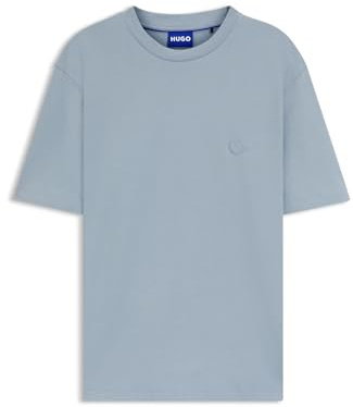 HUGO Hommes Niley T-Shirt en Jersey de Coton avec Logo Happy