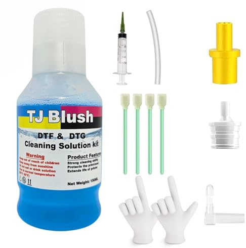 Printhead Cleaning kit 150ml for Epson, Head Cleaning Kit for DTF, Inkjet Printer Head Cleaning Kit for Brother, Print Cleaner Kit Nozzle for Canon.