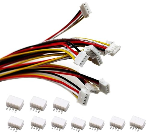 ZSDZFYLLK 10 set di connettori mini micro JST ZH 1,5mm a 4 poli con cavo UL1571-24AWG da 20 cm e spina JST ZH1,5 kit di connettori