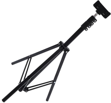 Support de Projecteur à Hauteur Réglable, Trépied Noir Compact | Abs, Alliage D’aluminium et Tissu, 1 Set, pour Diffusion en Direct et Petits Appartements