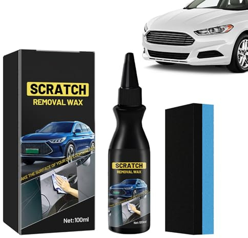 yolzhxe Polish Auto Rimuovi Graffi, 100 ml Polish Lucidante, Pasta Abrasiva per Carrozzeria con Wipe Sponge, Cera Auto Professionale, per Trattamento Vehicles con Azione Lucidante